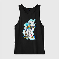 Мужская майка Мультяшный биатлонист