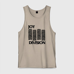 Майка мужская хлопок Joy Division - rock, цвет: миндальный