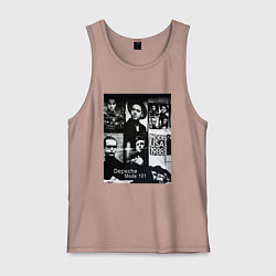Майка мужская хлопок Depeche Mode 101 Vintage 1988, цвет: пыльно-розовый