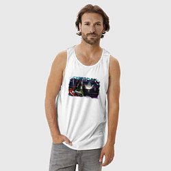 Майка мужская хлопок К звездам, цвет: белый — фото 2