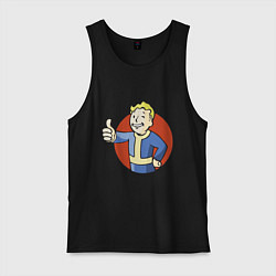 Майка мужская хлопок Vault boy like, цвет: черный