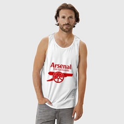 Майка мужская хлопок Arsenal: The gunners, цвет: белый — фото 2