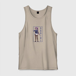 Майка мужская хлопок Сагири Амэно - Юна из гостиницы Юраги, цвет: миндальный