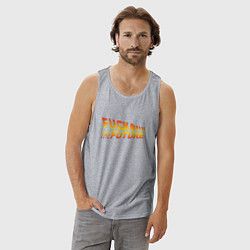 Майка мужская хлопок Нафиг будущее, цвет: меланж — фото 2