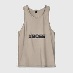 Майка мужская хлопок THE BOSS, цвет: миндальный