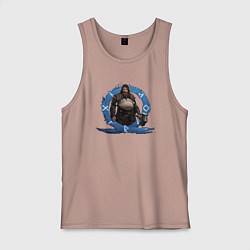 Майка мужская хлопок Тор GoW Ragnarok, цвет: пыльно-розовый