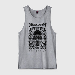 Майка мужская хлопок Megadeth Thirteen, цвет: меланж