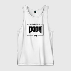 Мужская майка Doom gaming champion: рамка с лого и джойстиком