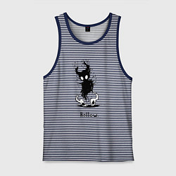 Майка мужская хлопок Hollow пустой, цвет: синяя тельняшка