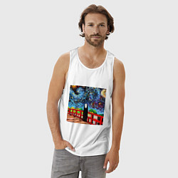 Майка мужская хлопок Безликий Гог, цвет: белый — фото 2