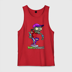 Майка мужская хлопок Zombie on sport, цвет: красный