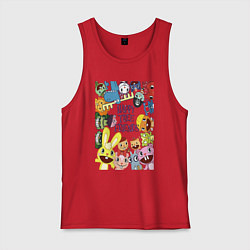 Мужская майка Happy three friends - poster