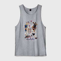 Майка мужская хлопок Персонажи баскетбол Куроко, цвет: меланж