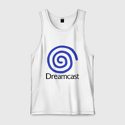 Майка мужская хлопок Sega dreamcast, цвет: белый