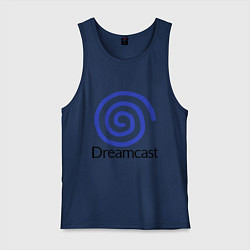 Майка мужская хлопок Sega dreamcast, цвет: тёмно-синий