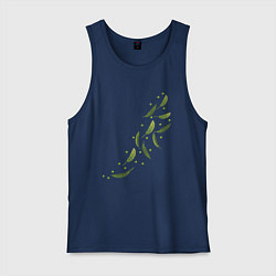 Мужская майка Тропические листья разлетаются