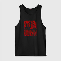 Майка мужская хлопок System of a Down ретро стиль, цвет: черный