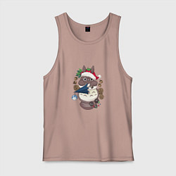 Мужская майка Новогодний малыш Тоторо