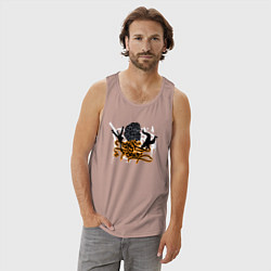 Майка мужская хлопок Black urban power, цвет: пыльно-розовый — фото 2