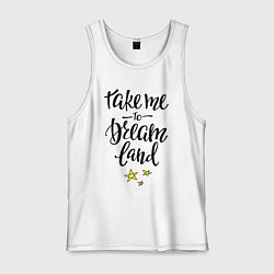 Майка мужская хлопок Dream land, цвет: белый