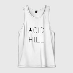 Майка мужская хлопок Acid hill black, цвет: белый
