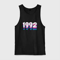 Майка мужская хлопок Made in 1992 vintage art, цвет: черный