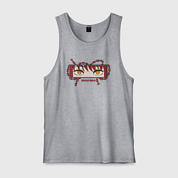 Майка мужская хлопок Глаза Макимы и цепи, цвет: меланж