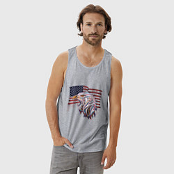 Майка мужская хлопок American eagle, цвет: меланж — фото 2