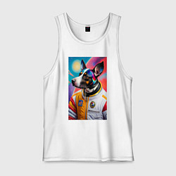 Мужская майка Пёс бравый космонавт - нейросеть