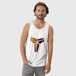 Майка мужская хлопок Kobe logo, цвет: белый — фото 2