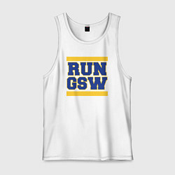 Майка мужская хлопок RUN GSW, цвет: белый