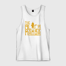 Майка мужская хлопок The black mamba, цвет: белый