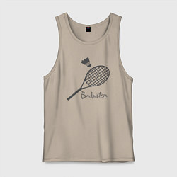 Мужская майка Бадминтон воланчик ракетка