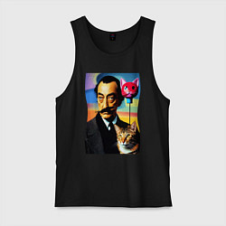 Мужская майка Salvador Dali and cat