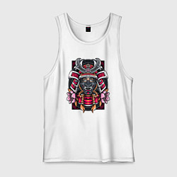 Майка мужская хлопок Ирезуми Девушка-Самурай, цвет: белый