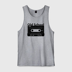 Майка мужская хлопок Old school music, цвет: меланж