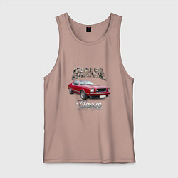 Майка мужская хлопок Маслкар Ford Mustang, цвет: пыльно-розовый