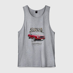 Майка мужская хлопок Маслкар Ford Mustang, цвет: меланж