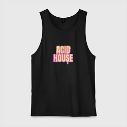 Мужская майка Acid house стекающие буквы