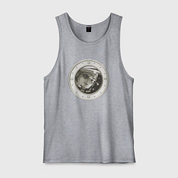 Мужская майка Юрий Гагарин в иллюминаторе