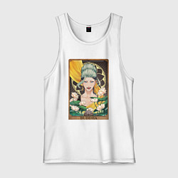 Майка мужская хлопок The Buddha Tarot Card, цвет: белый