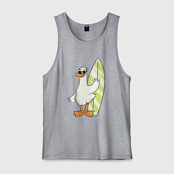 Мужская майка Гусь серфингист в очках