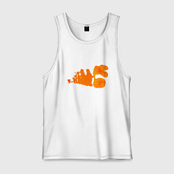 Майка мужская хлопок Репка с членами семьи, цвет: белый