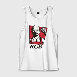 Майка мужская хлопок KGB Lenin, цвет: белый