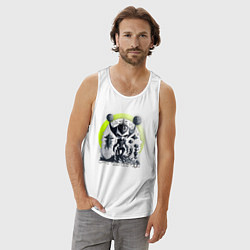 Майка мужская хлопок Почти знаменит, цвет: белый — фото 2