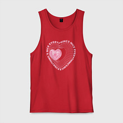 Майка мужская хлопок Everythings nice, цвет: красный