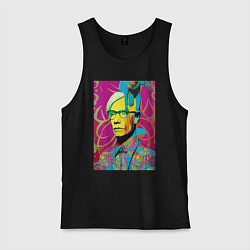 Майка мужская хлопок Andy Warhol - pop art, цвет: черный