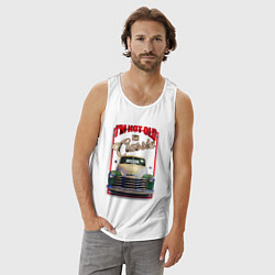 Майка мужская хлопок Классика автомобиль Chevrolet Thriftmaster, цвет: белый — фото 2
