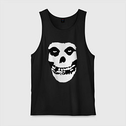 Майка мужская хлопок Череп misfits, цвет: черный