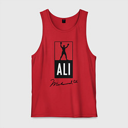 Майка мужская хлопок Muhammad Ali boxer, цвет: красный